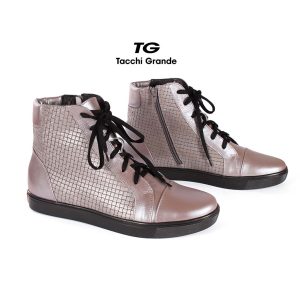 Women's autumn white sneakers lace-up boots with a zipper buy in Kiev