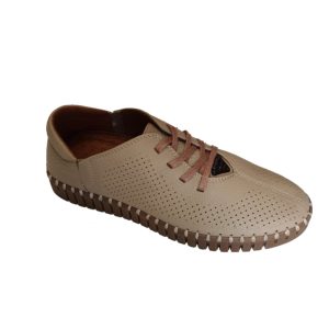 Men's beige leather shoes